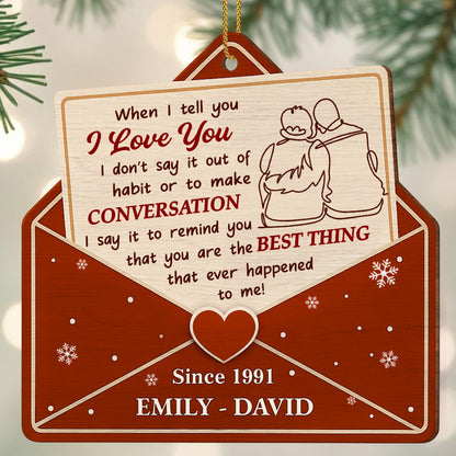 When I Tell You I Love You, Couple And Heart Design