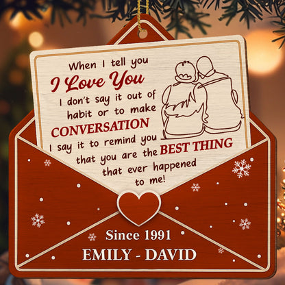 When I Tell You I Love You, Couple And Heart Design