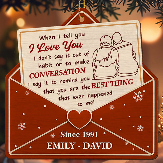 When I Tell You I Love You, Couple And Heart Design