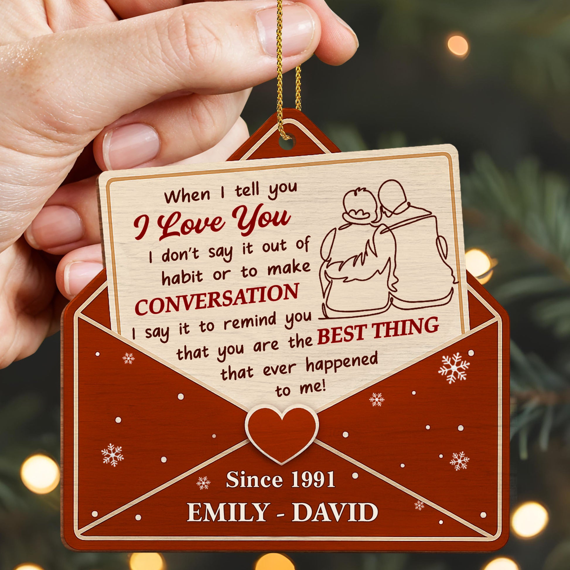 When I Tell You I Love You, Couple And Heart Design