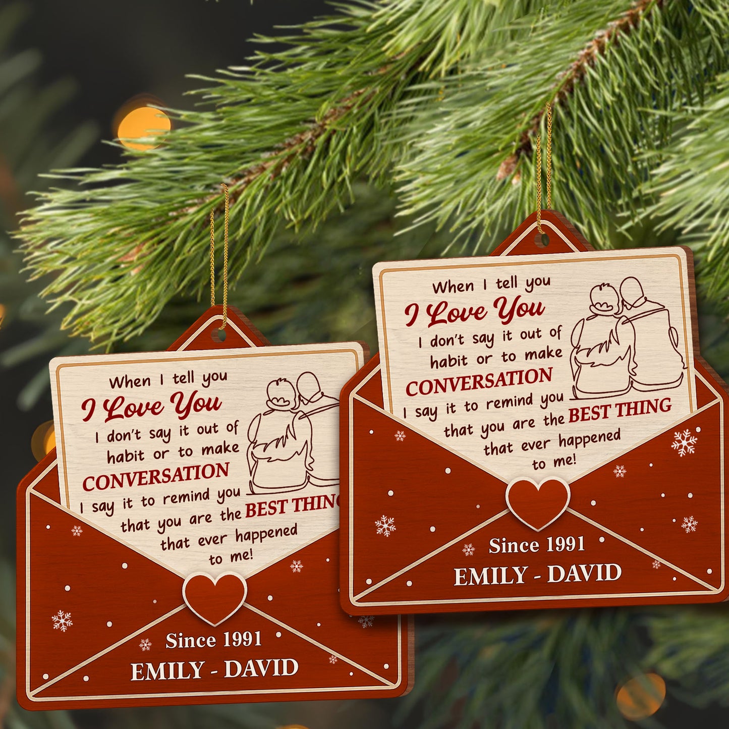 When I Tell You I Love You, Couple And Heart Design