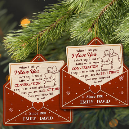 When I Tell You I Love You, Couple And Heart Design