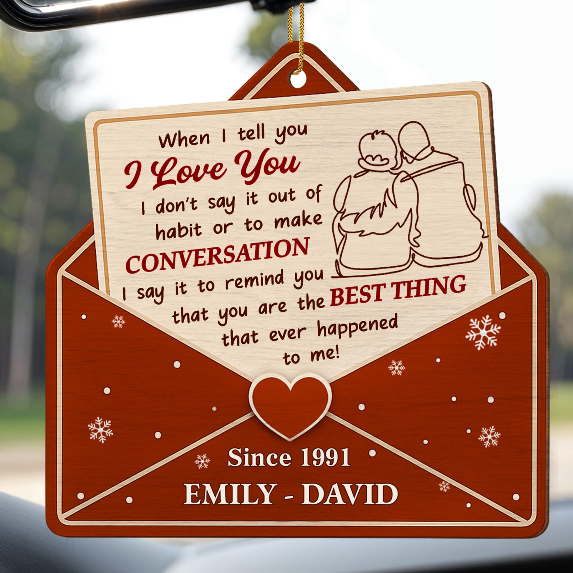 When I Tell You I Love You, Couple And Heart Design