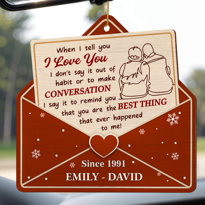 When I Tell You I Love You, Couple And Heart Design