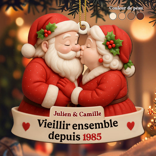 Growing Old Together Santa And Mrs. Claus Ornament
