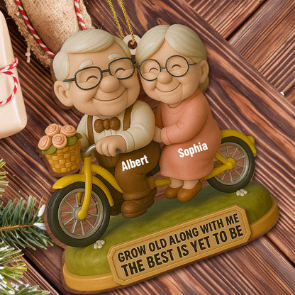Grow Old Along With Me, Elderly Couple On Motorcycle