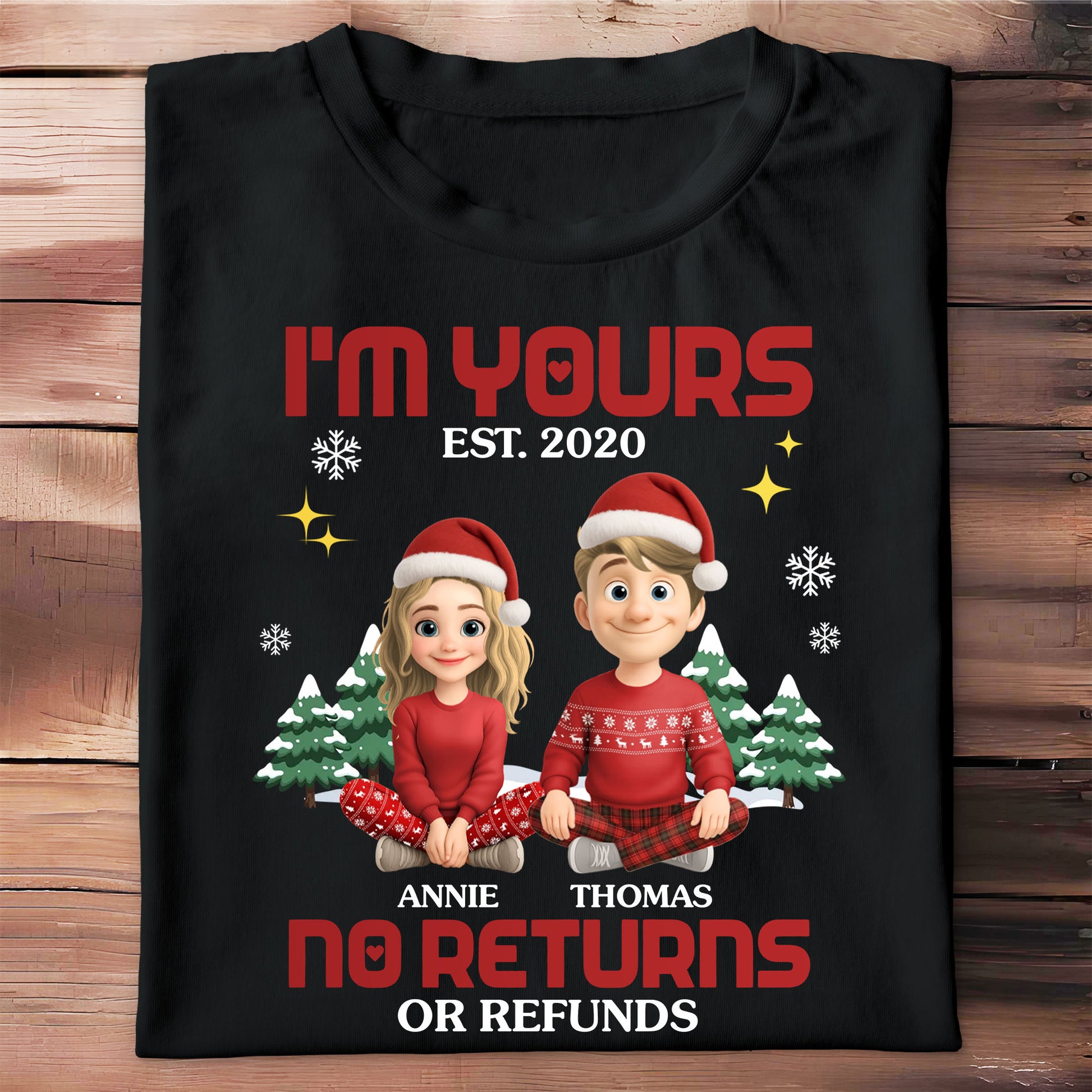 I'm Yours No Returns Or Refunds, Christmas Trees Santa Hats