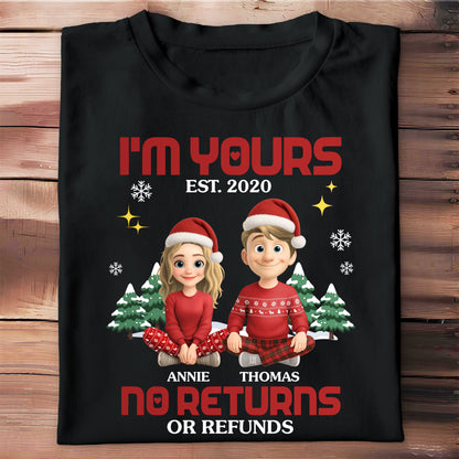 I'm Yours No Returns Or Refunds, Christmas Trees Santa Hats