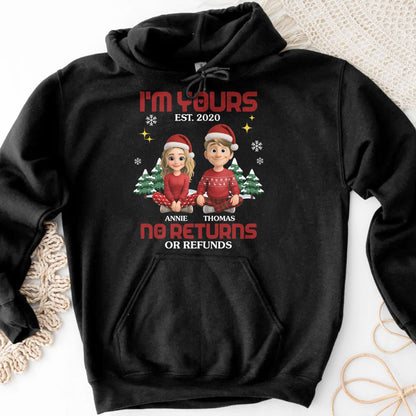 I'm Yours No Returns Or Refunds, Christmas Trees Santa Hats