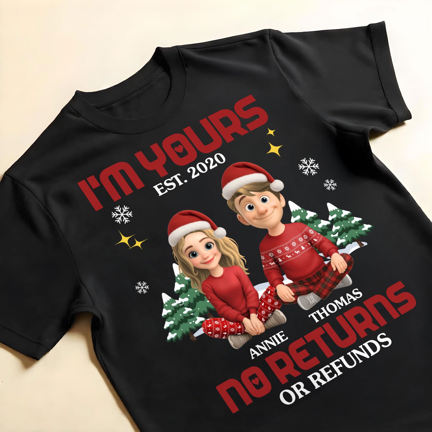 I'm Yours No Returns Or Refunds, Christmas Trees Santa Hats