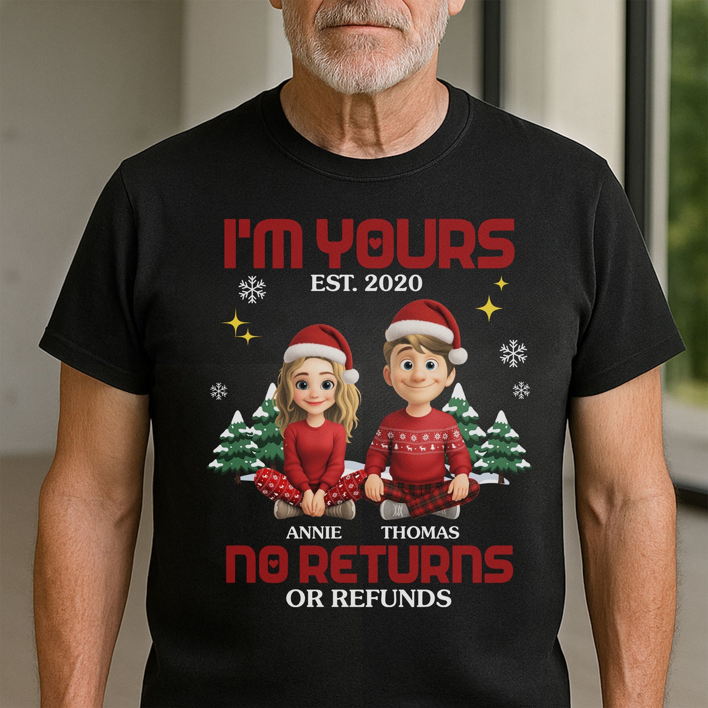 I'm Yours No Returns Or Refunds, Christmas Trees Santa Hats