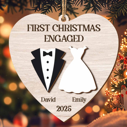 First Christmas As Mr & Mrs, Bride And Groom