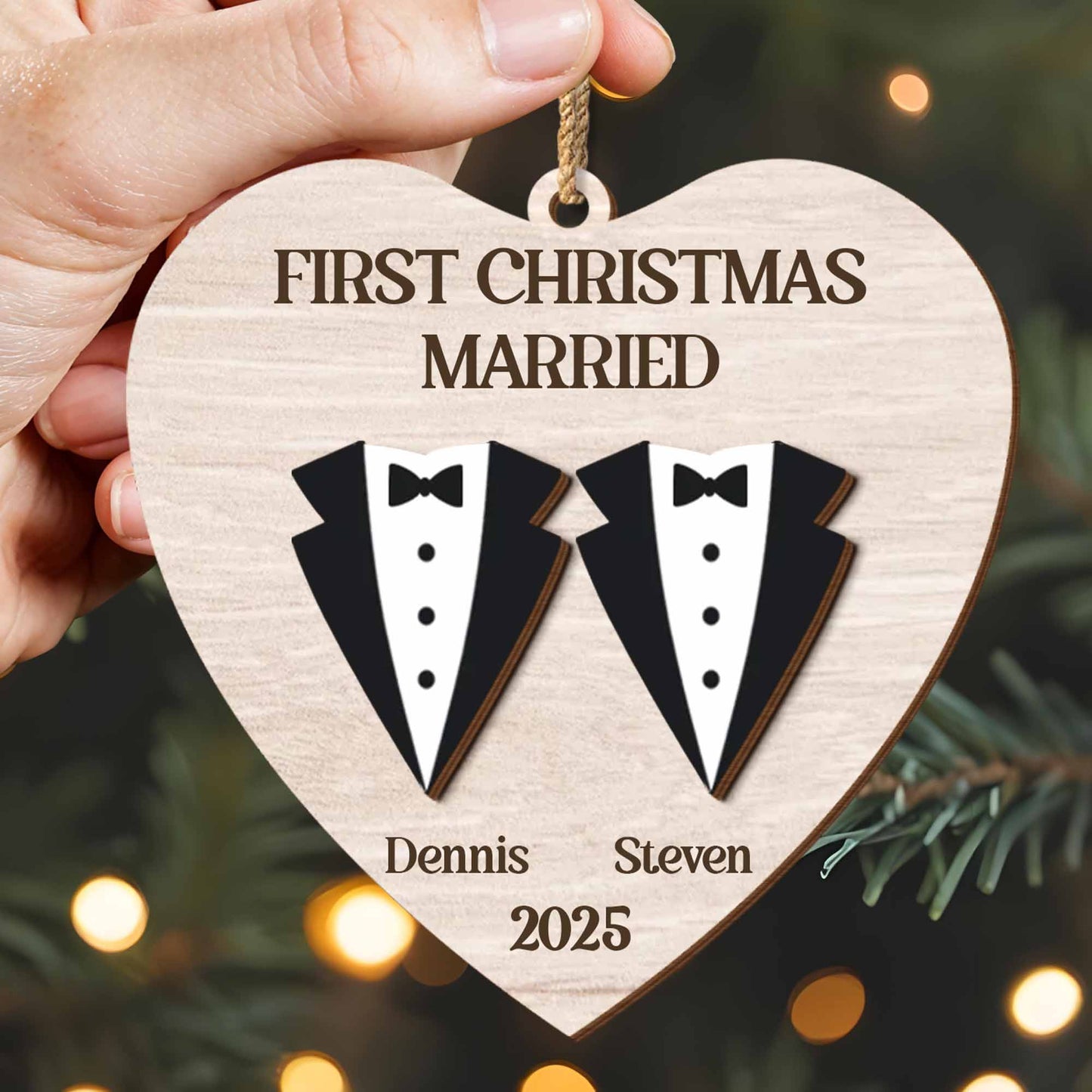 First Christmas As Mr & Mrs, Bride And Groom