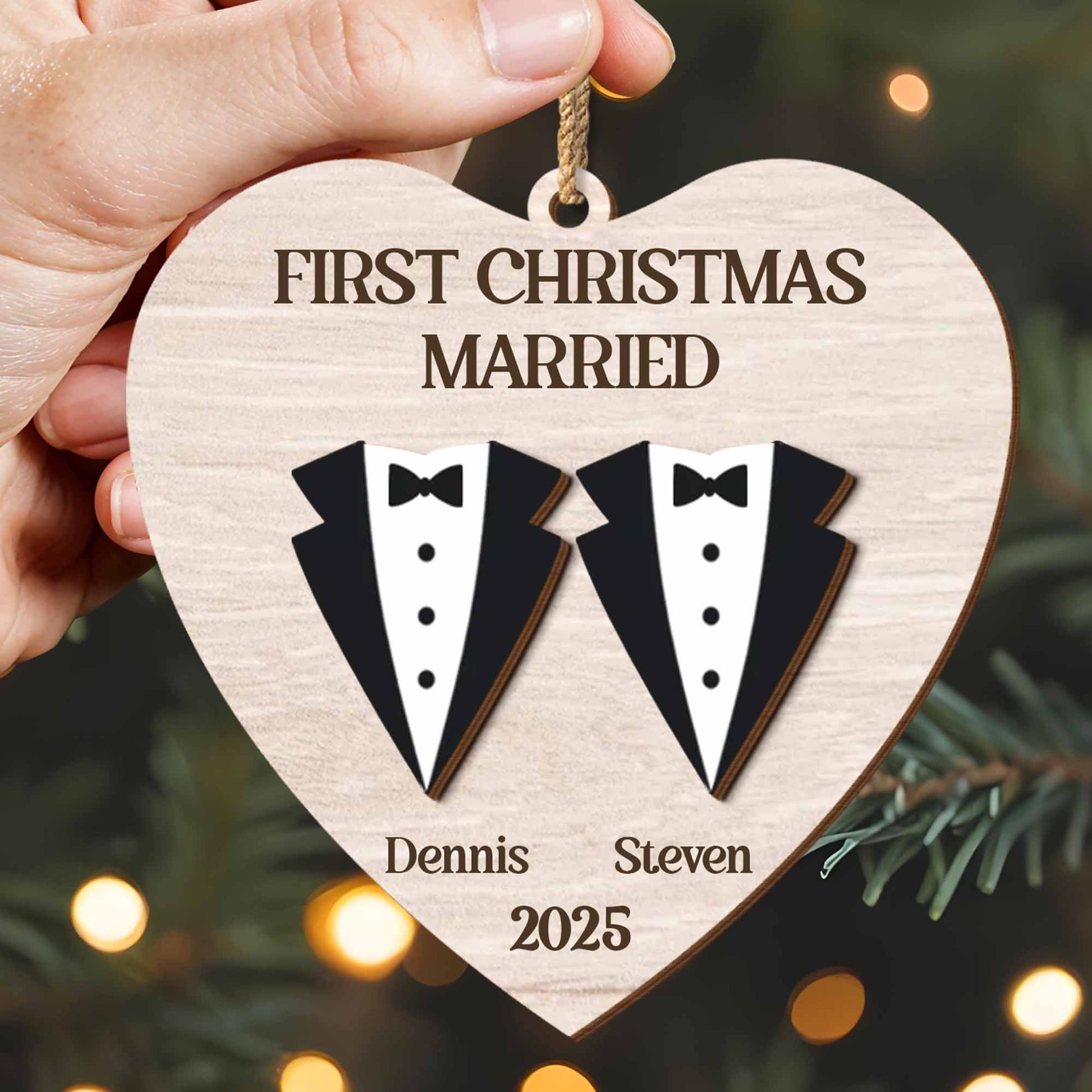 First Christmas As Mr & Mrs, Bride And Groom