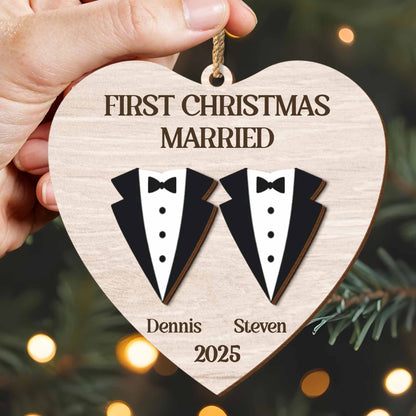 First Christmas As Mr & Mrs, Bride And Groom