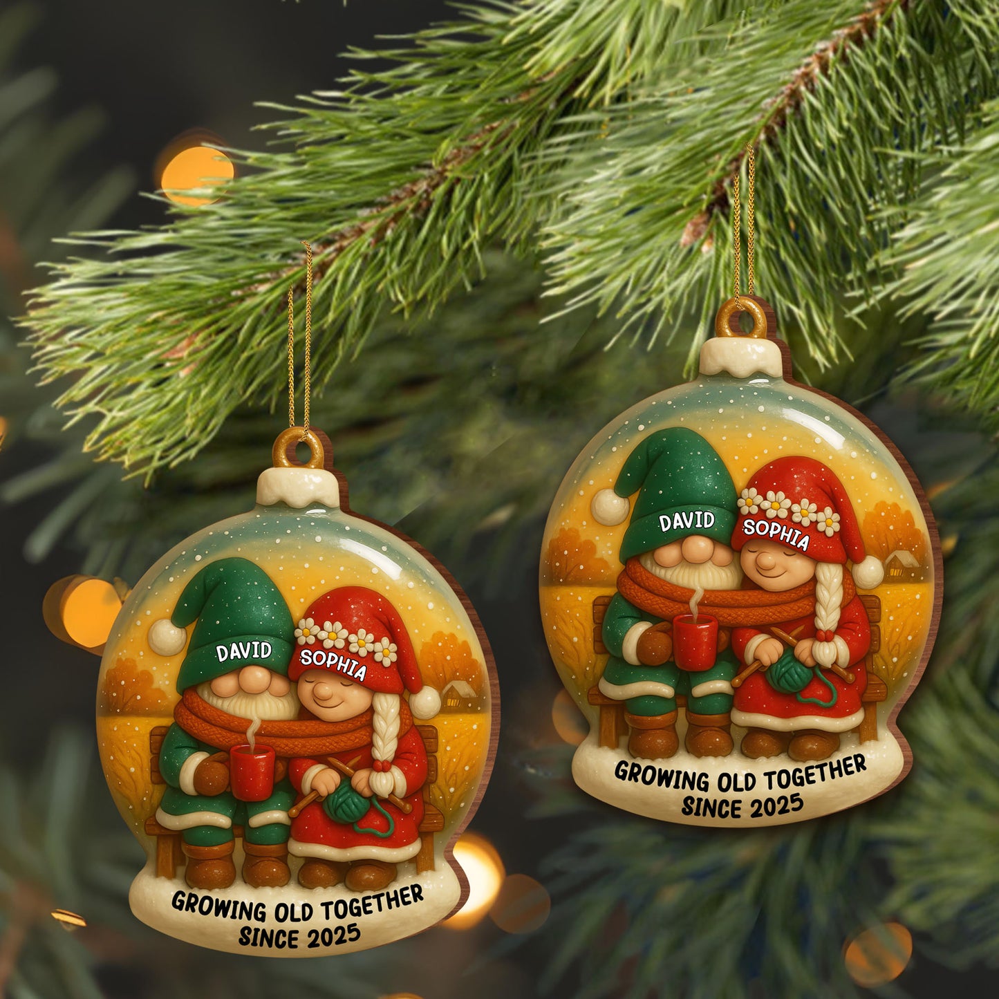 Growing Old Together With Santa Hats