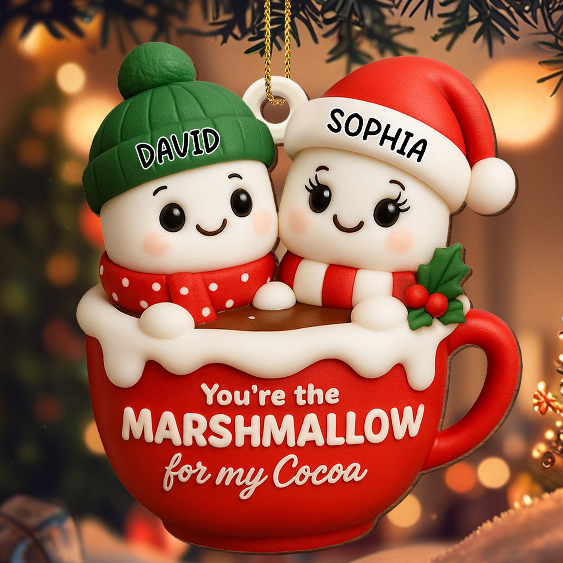 You're The Marshmallow For My Cocoa, Festive Mug Ornament