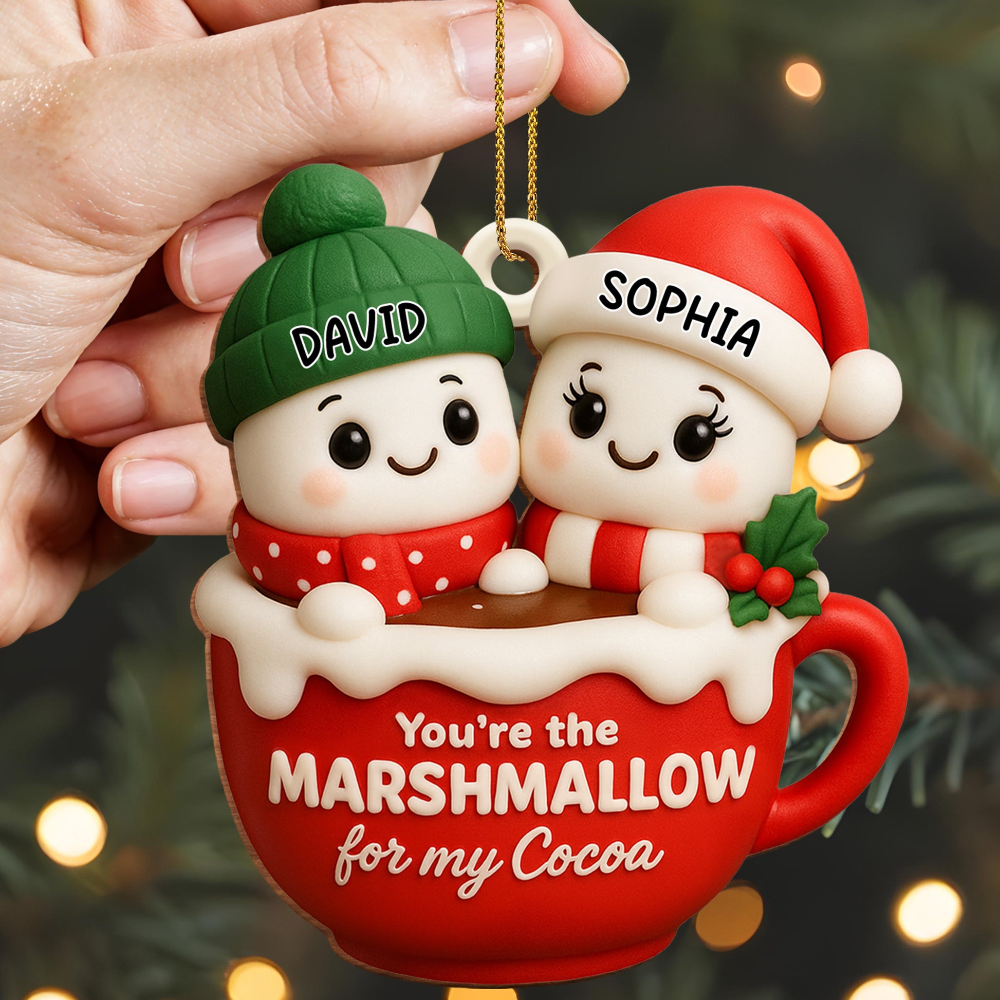 You're The Marshmallow For My Cocoa, Festive Mug Ornament