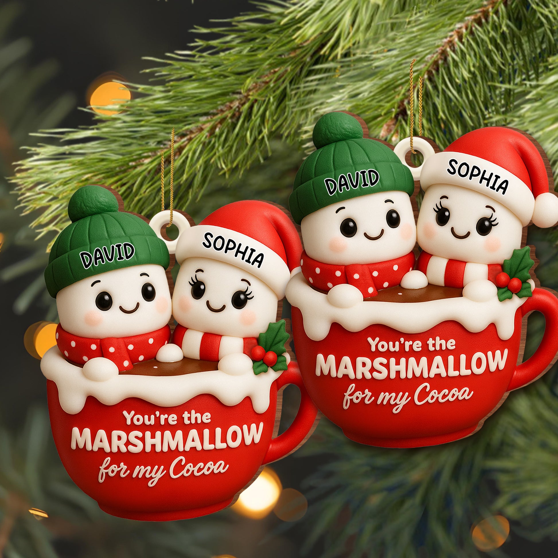 You're The Marshmallow For My Cocoa, Festive Mug Ornament