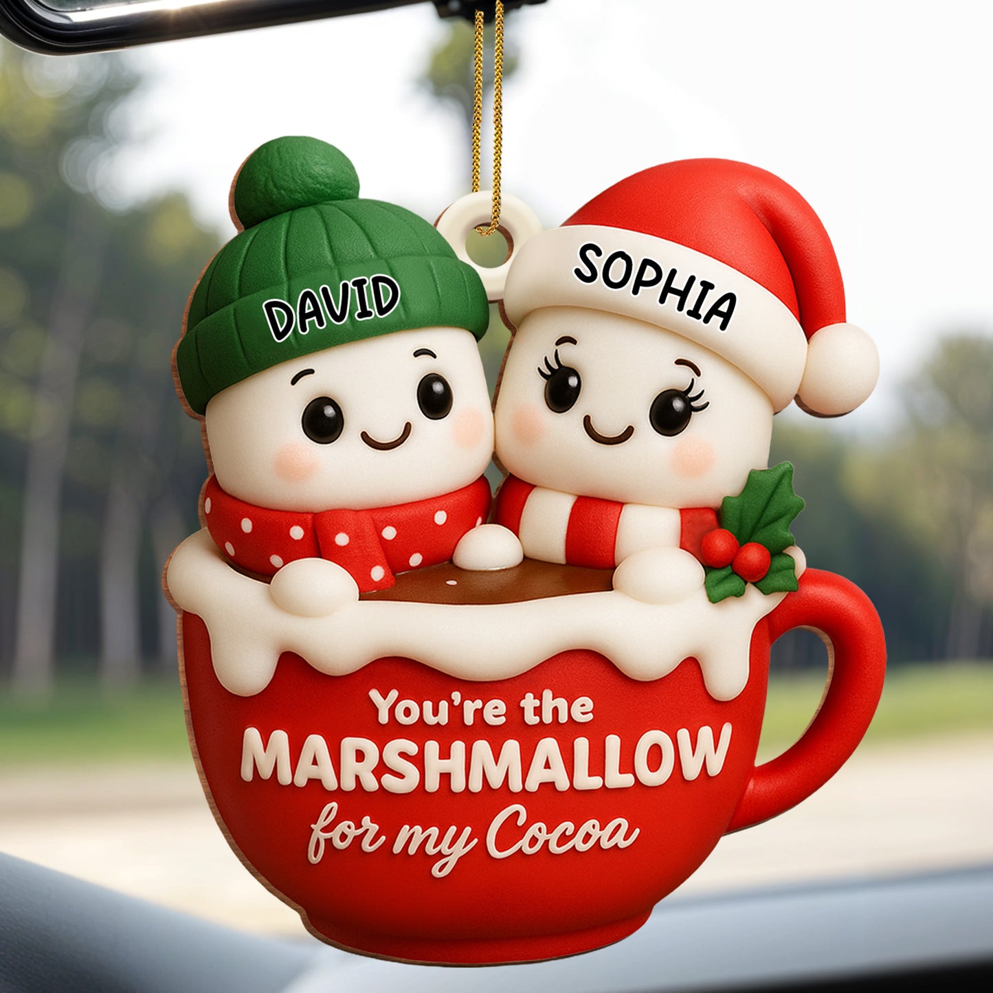 You're The Marshmallow For My Cocoa, Festive Mug Ornament