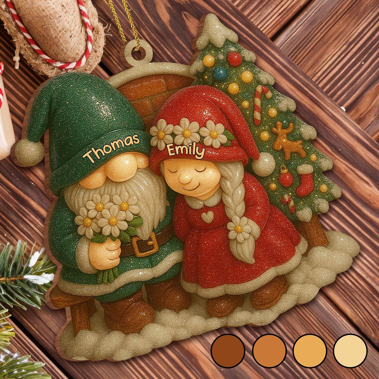 Cherish The Joyful Moments, Santa Claus and Christmas Tree