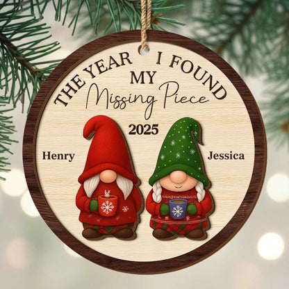 The Year I Found My Missing Piece Gnomes Ornament