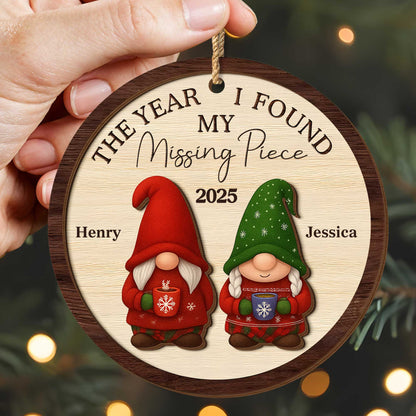 The Year I Found My Missing Piece Gnomes Ornament
