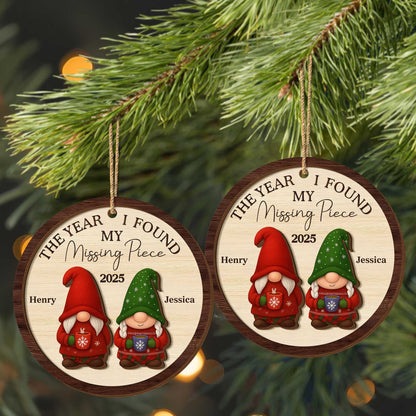 The Year I Found My Missing Piece Gnomes Ornament