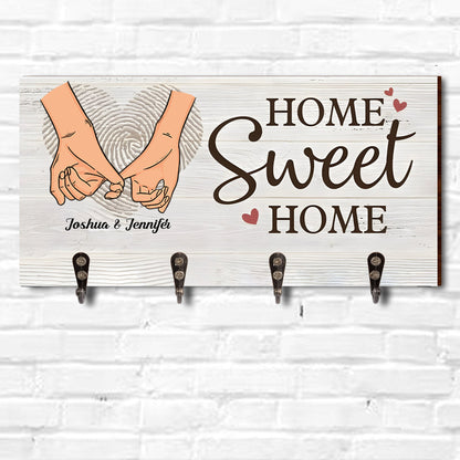Home Sweet Home Hanging Hands Design - Personalized Key Holder - CPL607_KHO