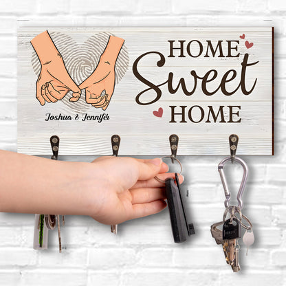 Home Sweet Home Hanging Hands Design - Personalized Key Holder - CPL607_KHO