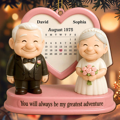 You Will Always Be My Greatest Adventure Elderly Couple Heart Calendar