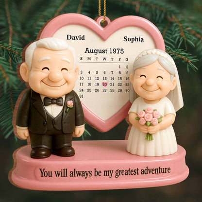 You Will Always Be My Greatest Adventure Elderly Couple Heart Calendar