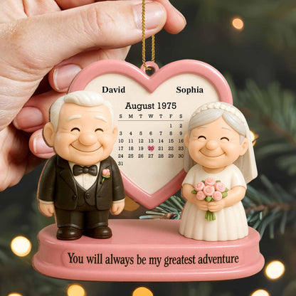You Will Always Be My Greatest Adventure Elderly Couple Heart Calendar