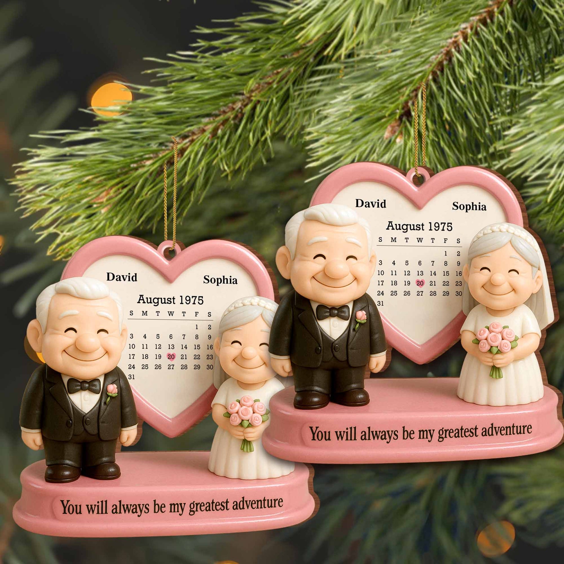 You Will Always Be My Greatest Adventure Elderly Couple Heart Calendar