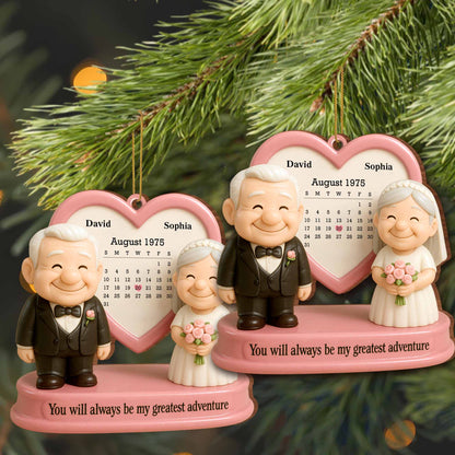 You Will Always Be My Greatest Adventure Elderly Couple Heart Calendar