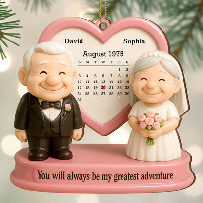 You Will Always Be My Greatest Adventure Elderly Couple Heart Calendar