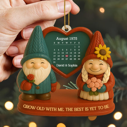 Grow Old With Me, Romantic Gnome Couples Ornament