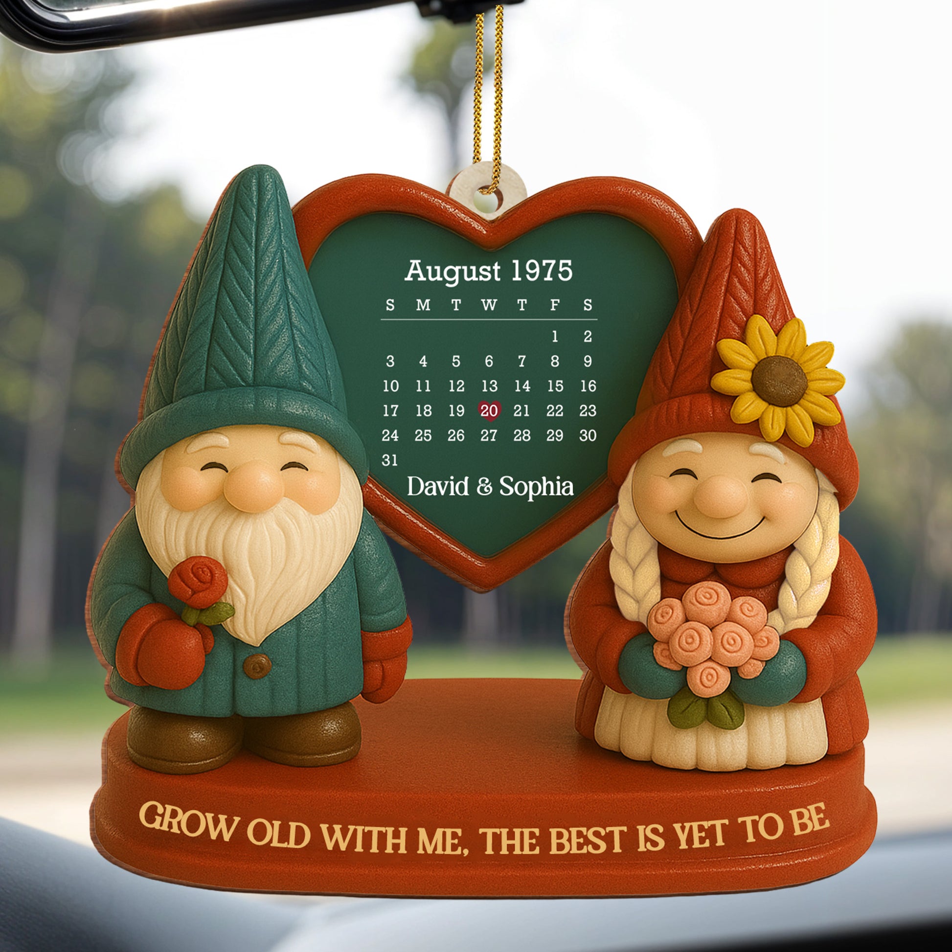 Grow Old With Me, Romantic Gnome Couples Ornament