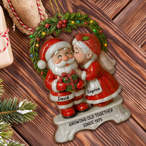 Bakven Personalized Christmas Ornament Personalized Going Old Together Gnome Couple Christmas Bakven Ornament