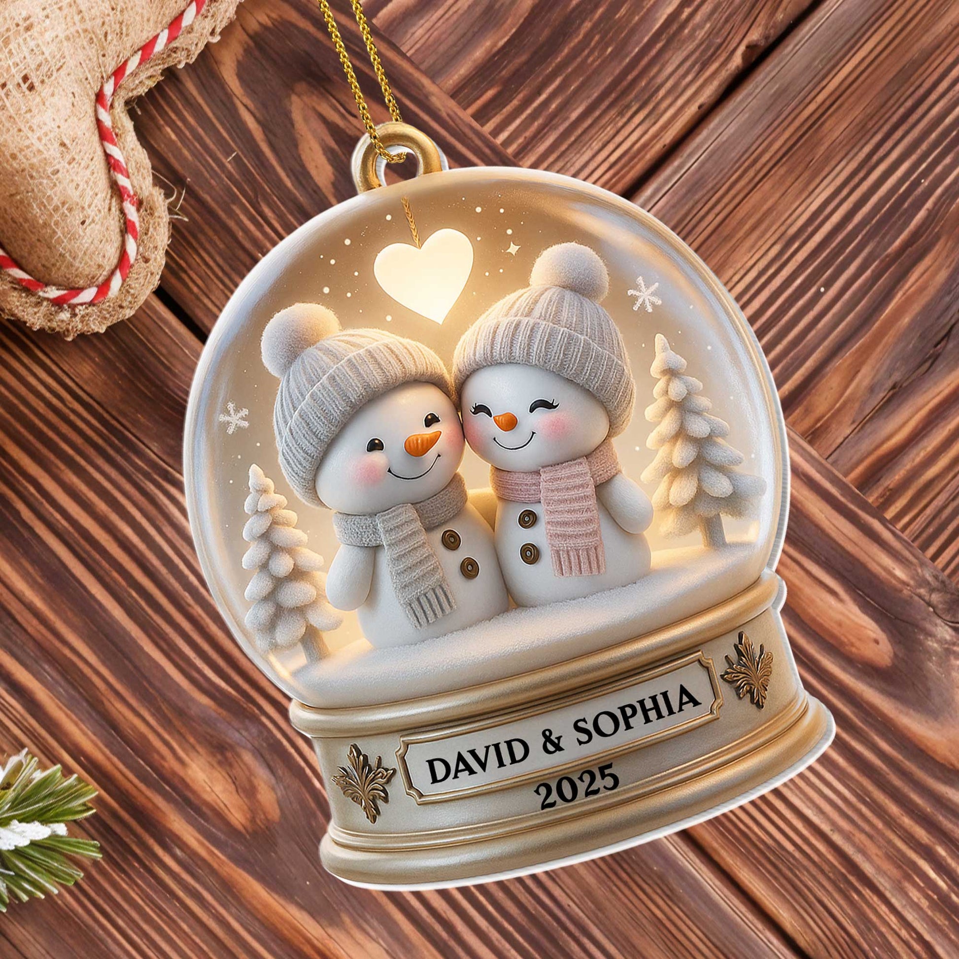 Create A Heartwarming Memory With This Lovely Snowman Couple