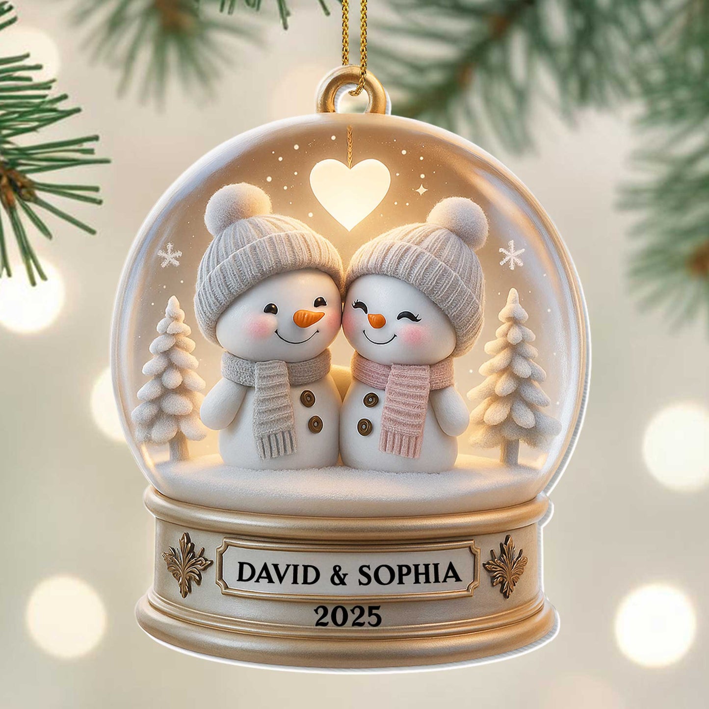 Create A Heartwarming Memory With This Lovely Snowman Couple