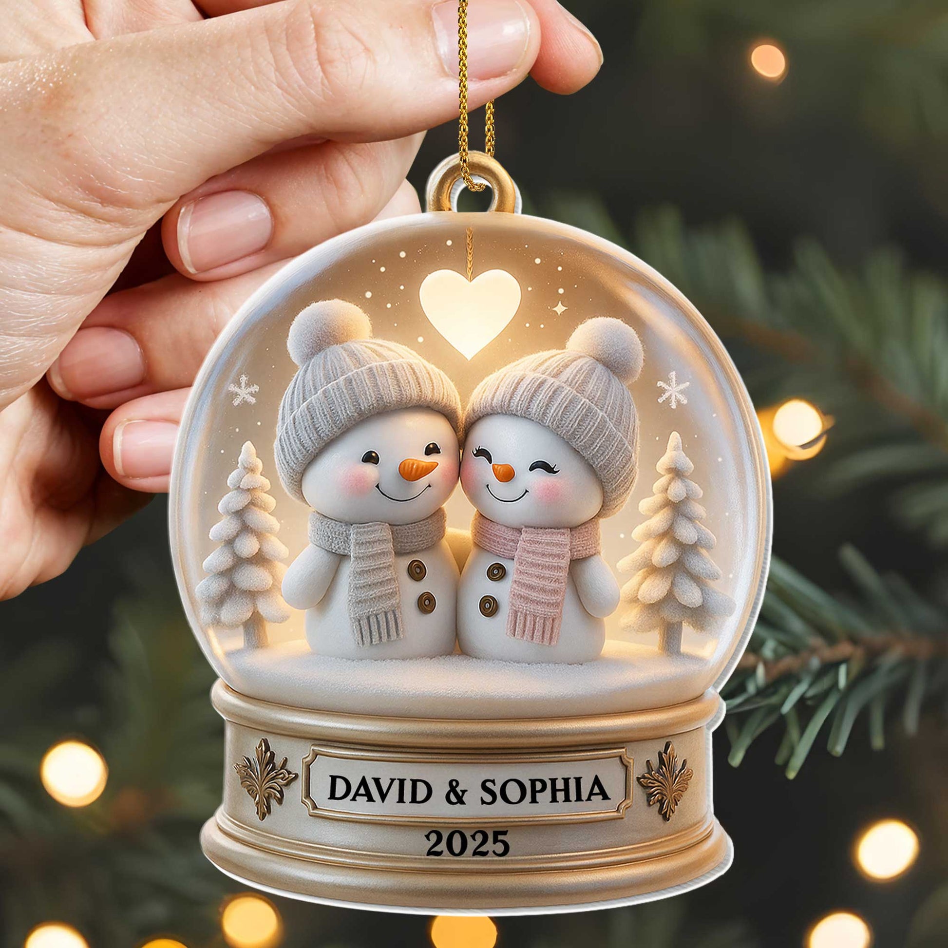 Create A Heartwarming Memory With This Lovely Snowman Couple
