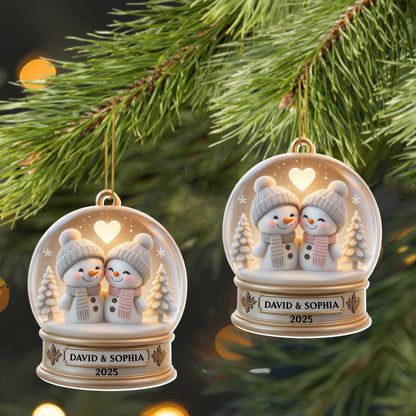 Create A Heartwarming Memory With This Lovely Snowman Couple