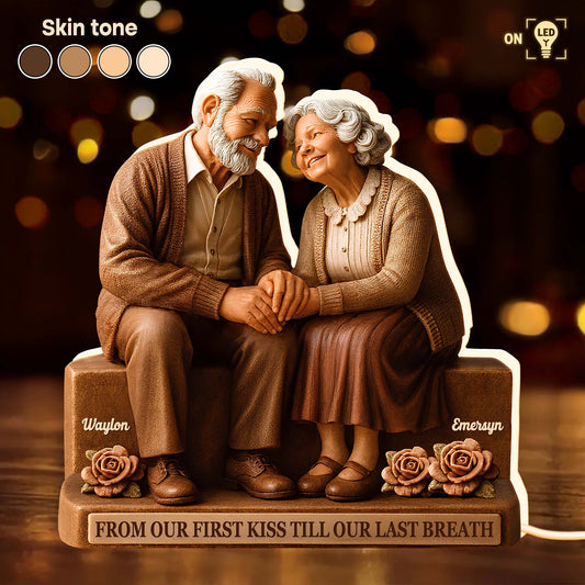 From Our First Kiss Till Our Last Breath, Elderly Couple With Roses