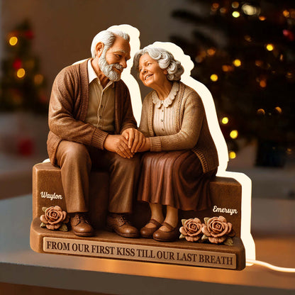 From Our First Kiss Till Our Last Breath, Elderly Couple With Roses