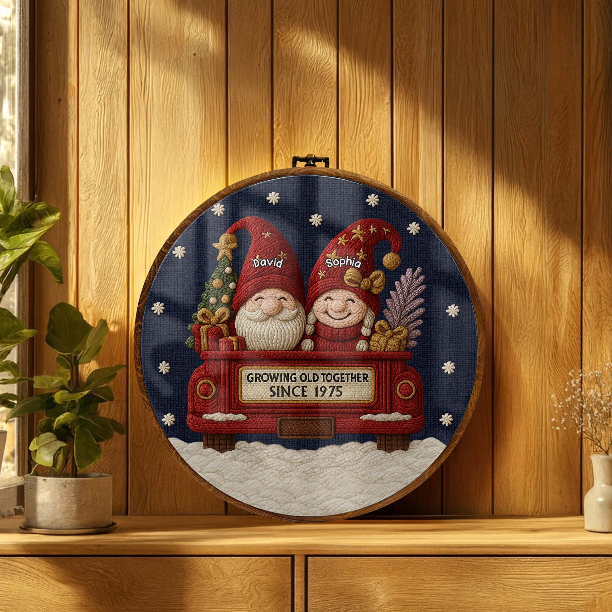 Growing Old Together, Gnomes And Christmas Tree