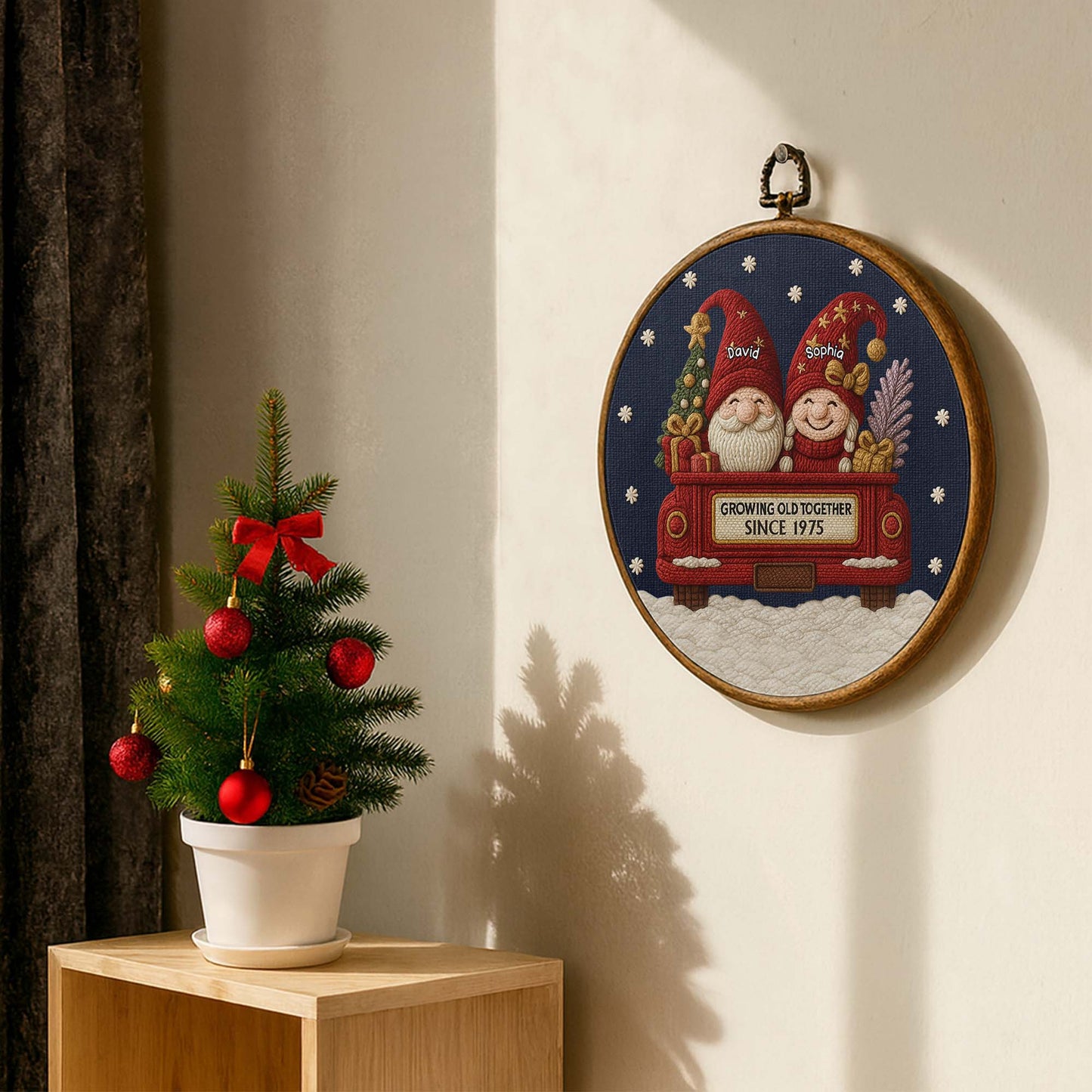 Growing Old Together, Gnomes And Christmas Tree