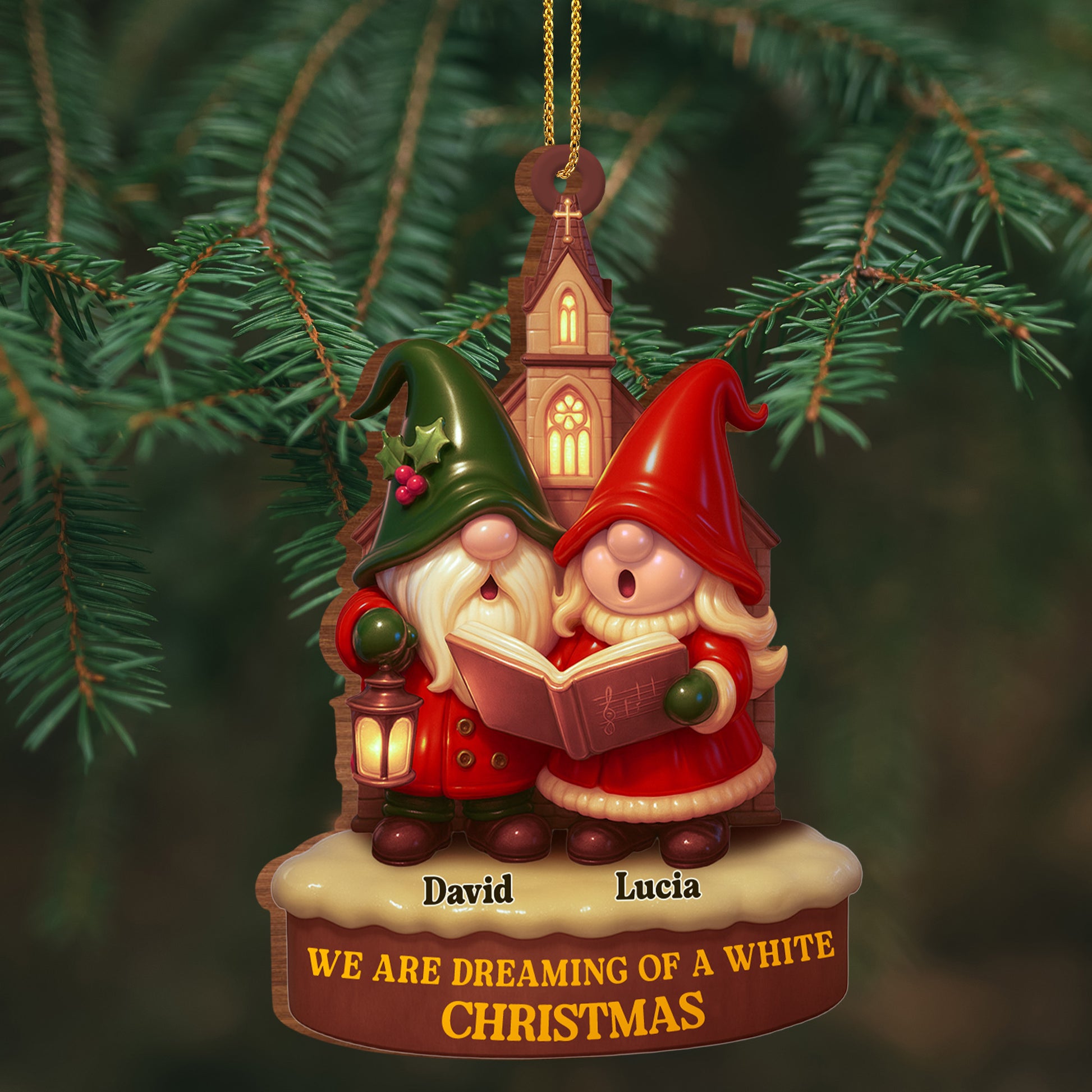 We Are Dreaming Of A White Christmas, Gnomes and Holly Berries