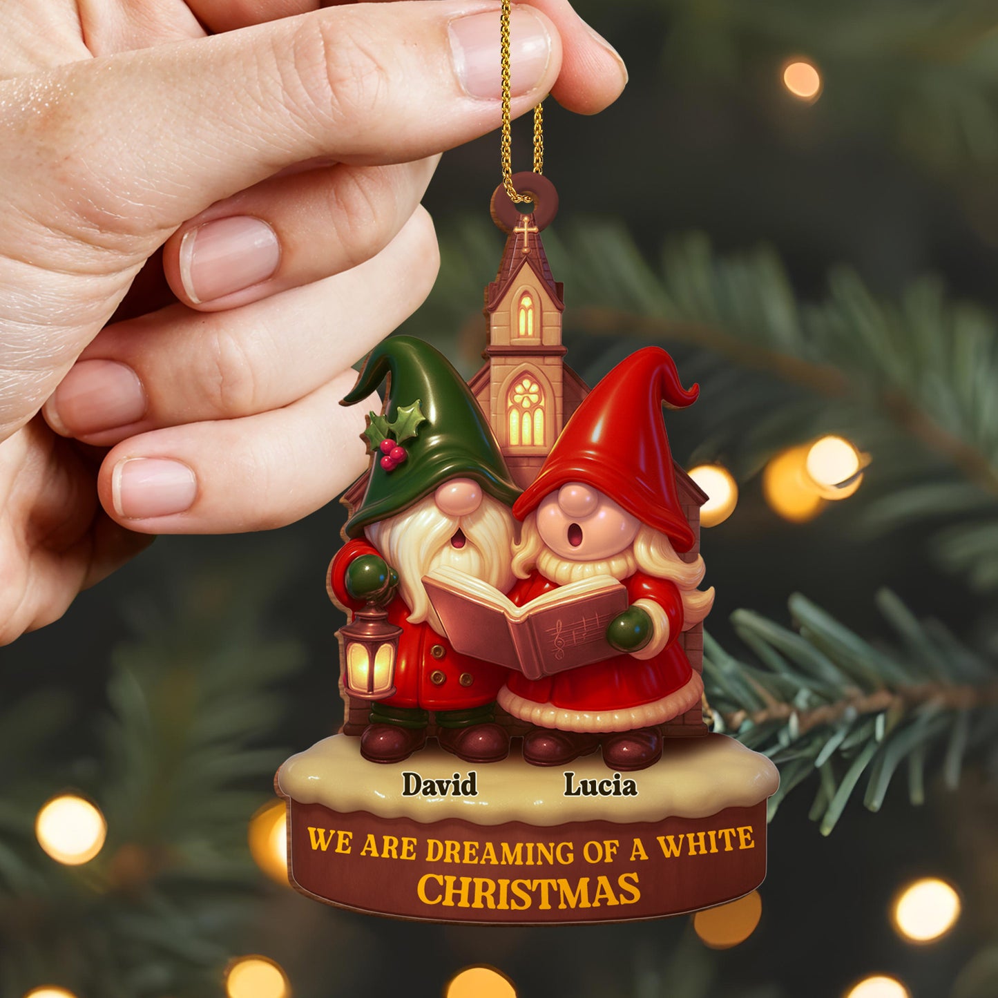 We Are Dreaming Of A White Christmas, Gnomes and Holly Berries