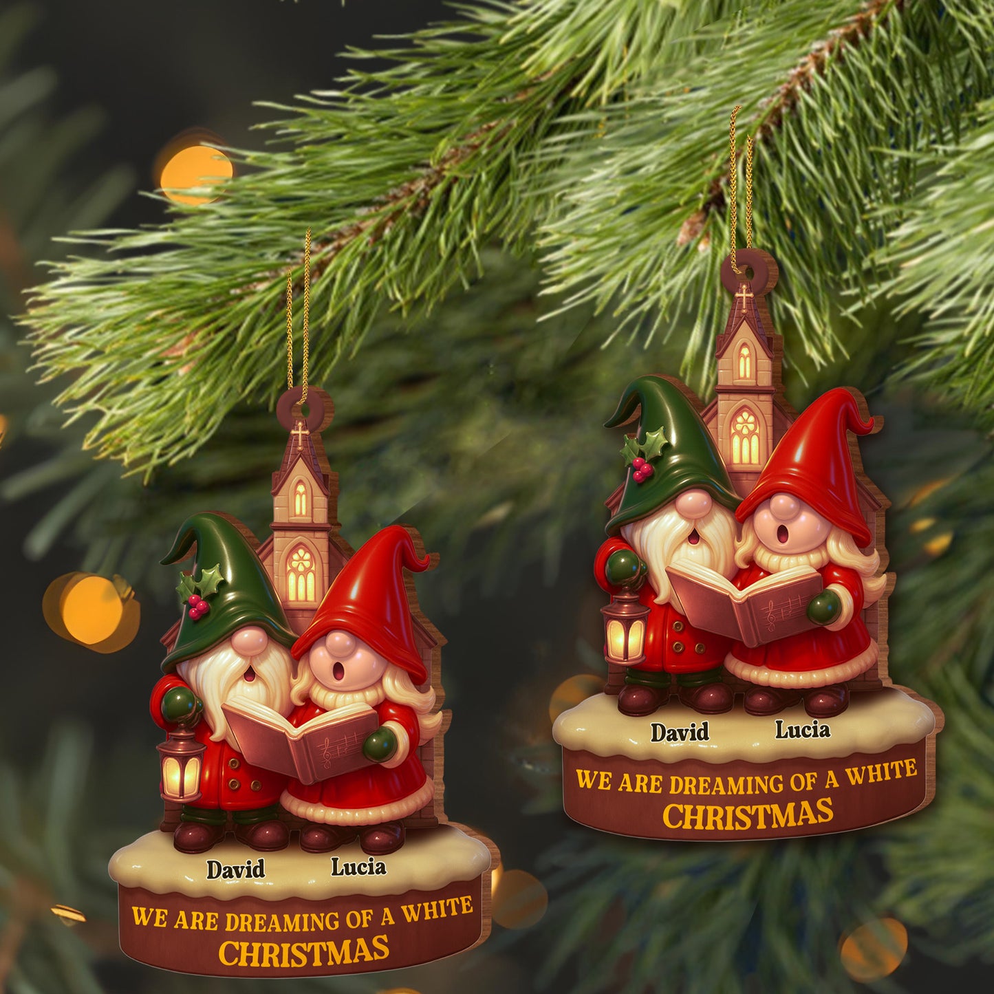 We Are Dreaming Of A White Christmas, Gnomes and Holly Berries